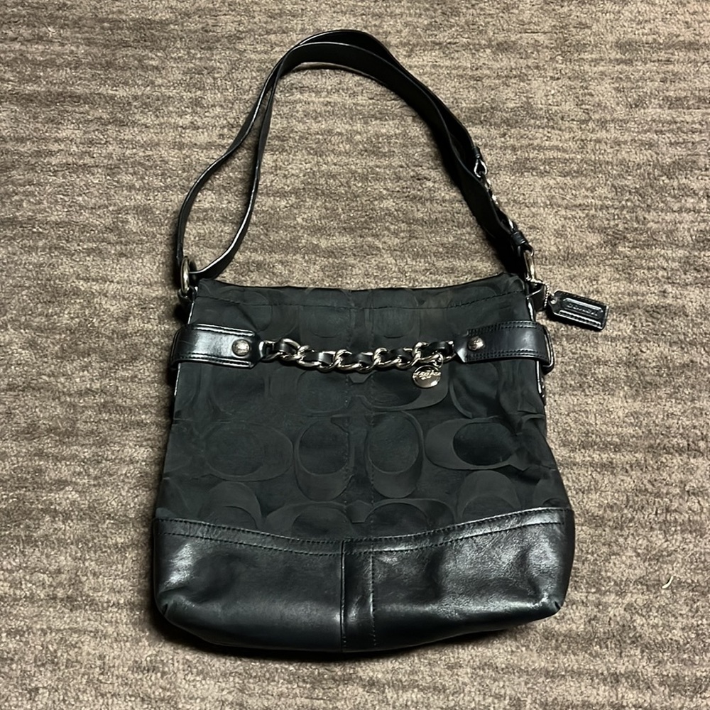 Black Coach chain bag